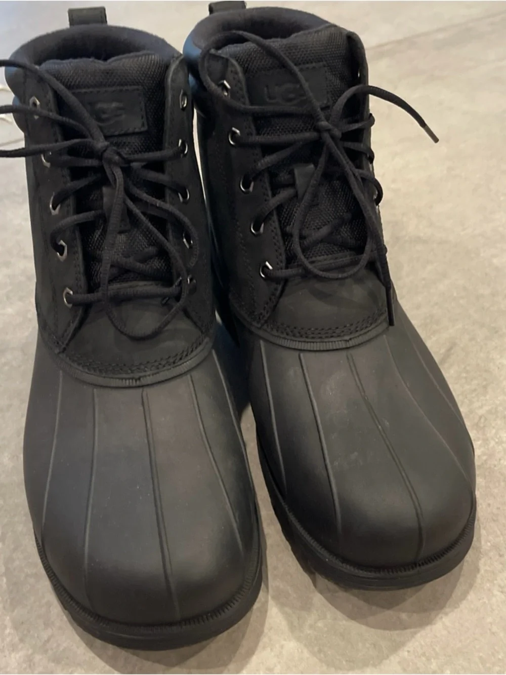 UGG MEN’S GATSON MID LEATHER Black WATERPROOF DUCK BOOTS SIZE M 9 Style 1123671